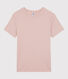 Camiseta de cuello redondo emblemática de algodón de mujer