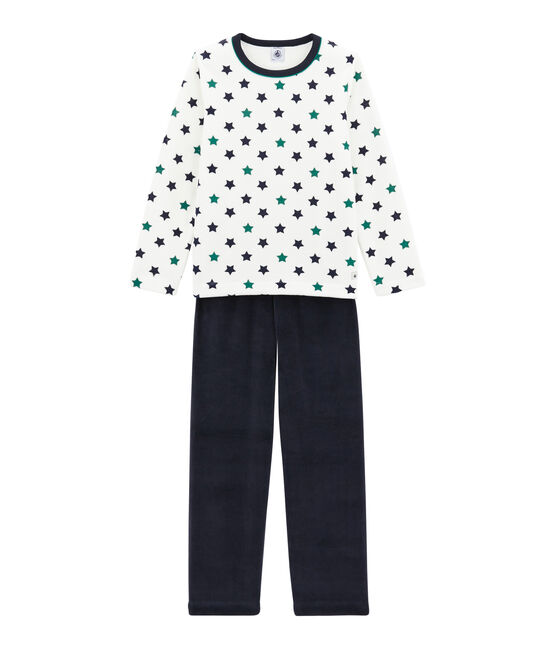 Pijama para niño azul SMOKING/blanco MULTICO