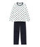 Pijama para niño azul SMOKING/blanco MULTICO