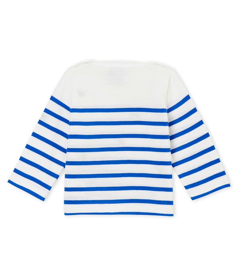 Marinera creativa para beb&eacute; ni&ntilde;a blanco/azul