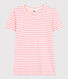 Camiseta La Recta de algodón a rayas con cuello redondo para mujer 