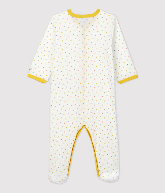 Pelele de bebé de algodón orgánico blanco MARSHMALLOW/blanco MULTICO