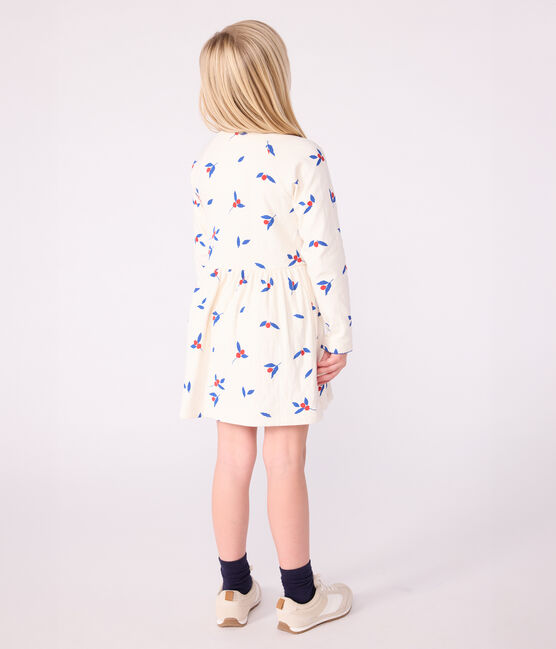 Vestido infantil de manga larga de algodón MILK/ MULTICO