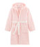 Bata de casa infantil de polar rosa MINOIS/blanco MARSHMALLOW