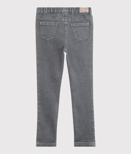 Pantalón vaquero slim para niña gris GRIS FONCE/ DARK GREY