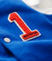 Chaqueta de béisbol de muletón de bebé. azul RUISSEAU/blanco MARSHMALLOW
