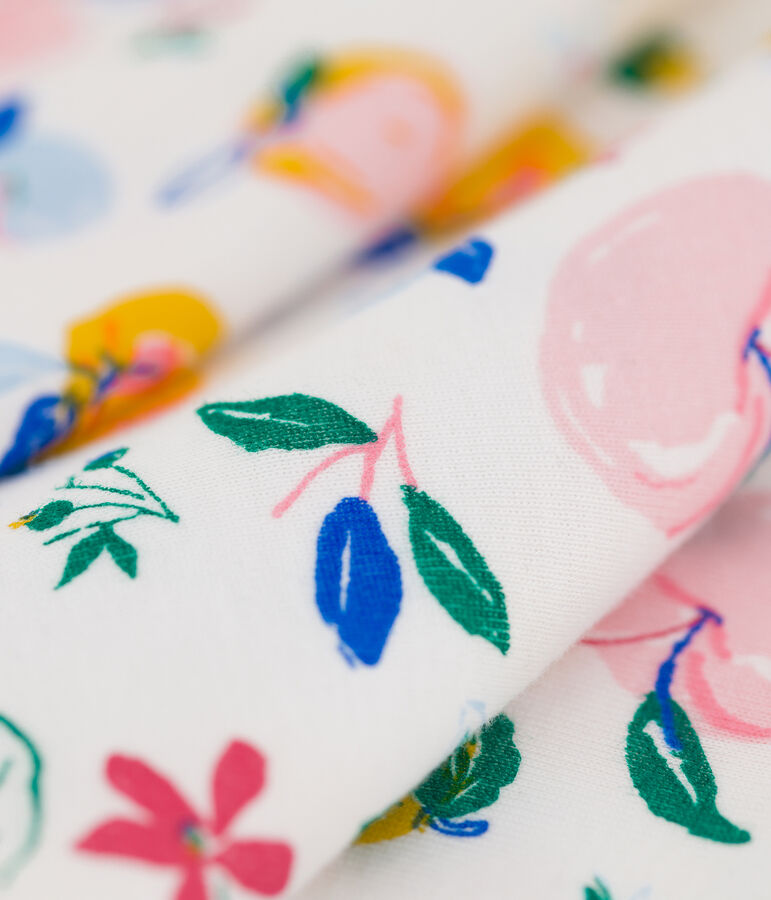 Falda de algod&oacute;n de ni&ntilde;a blanco/multicolor