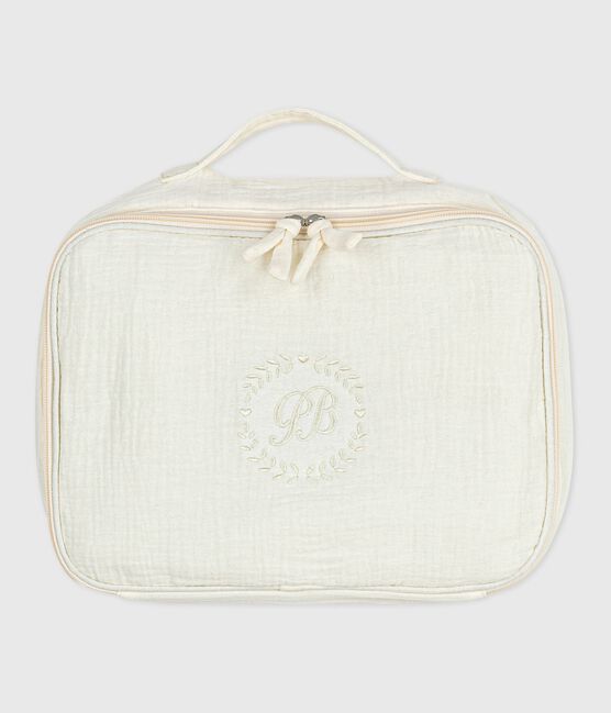 Caja de gasa de algodón bordada para recién nacido blanco MARSHMALLOW