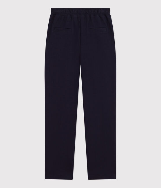 Pantalón de algodón y elastano para mujer azul SMOKING