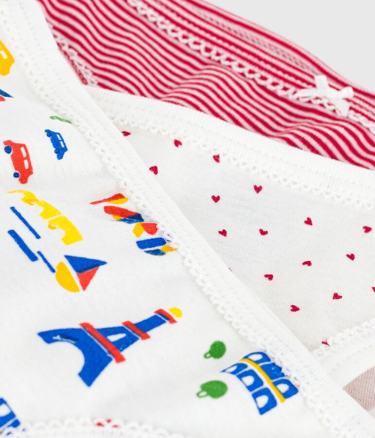 Juego de braguitas infantiles de algod&oacute;n con estampado de Par&iacute;s multicolor