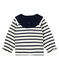 Jersey marinero renovado para bebé niña beige COQUILLE/azul SMOKING CN