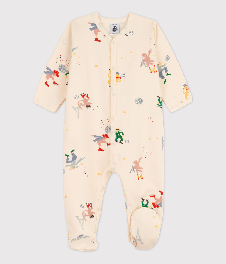 Pelele de mulet&oacute;n con Par&iacute;s de beb&eacute; crudo/multicolor