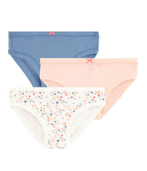 Tr&iacute;o de braguitas para ni&ntilde;a para ni&ntilde;a multicolor
