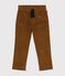Pantalón recto de terciopelo para niño marron CUIVRE