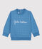 Sudadera acolchada orgánica de bebé. azul POLOCHON