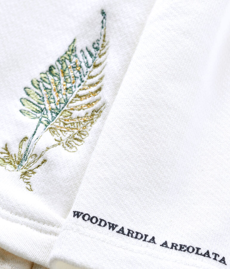 Vestido de beb&eacute; ni&ntilde;a Petit Bateau x Deyrolle blanco MARSHMALLOW