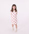 Camisón con corazones de algodón de niña blanco MARSHMALLOW/rojo TERKUIT