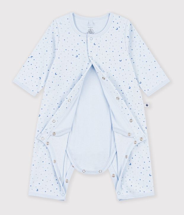 Bodyjama sin pies de algod&oacute;n con estampado de estrellas para beb&eacute; azul/multicolor
