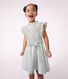 Vestido infantil sin mangas de algodón a rayas
