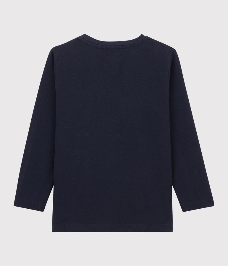 Camiseta serigrafiada para ni&ntilde;o azul