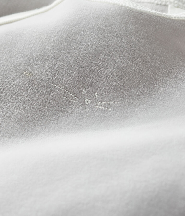 Pelele de terciopelo de gato para beb&eacute; gris/azul