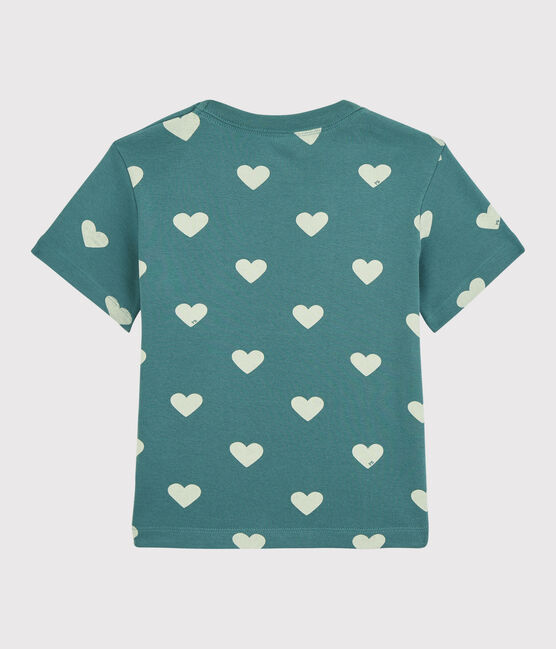 Camiseta de manga corta de algodón de niño verde BRUT/blanco AVALANCHE