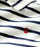 Polo de manga corta a rayas marineras de jersey para bebé blanco MARSHMALLOW/azul SMOKING