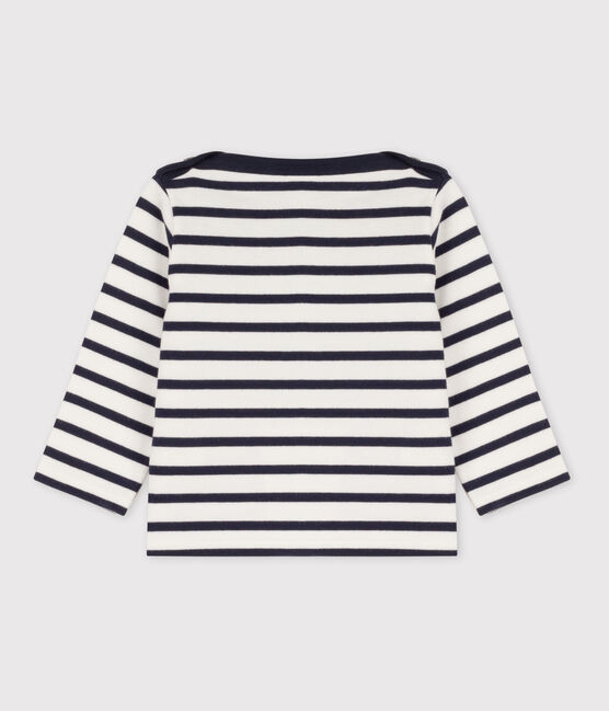 Jersey marinero emblemático para bebé blanco MARSHMALLOW/azul SMOKING