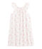 Camisón de algodón fino para niña blanco MARSHMALLOW/rosa ROSE