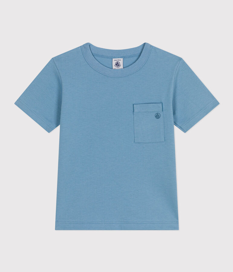 Camiseta de manga corta para ni&ntilde;o azul AZUL