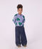 Pantal&oacute;n denim wide leg infantil azul