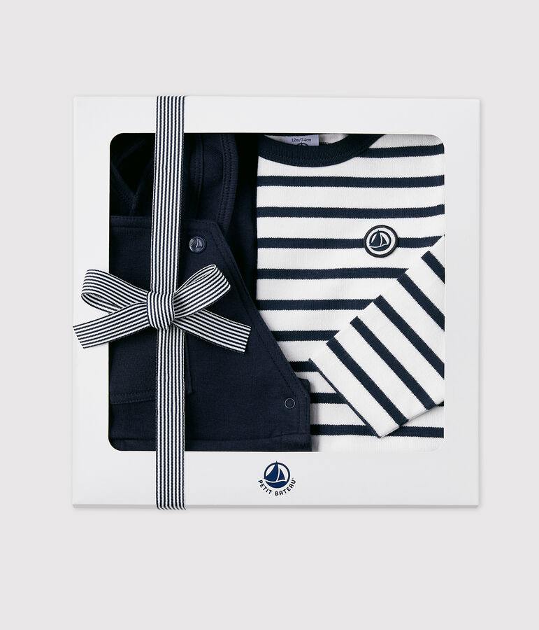 Estuche de regalo con peto y marinera para beb&eacute; multicolor
