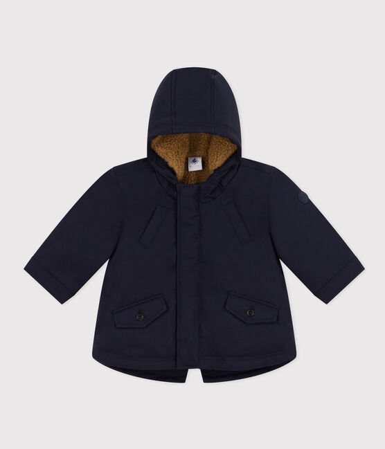 Gabardina con forro de sherpa de bebé azul SMOKING