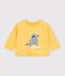 Sudadera de algod&oacute;n con estampado de animal para beb&eacute; amarillo