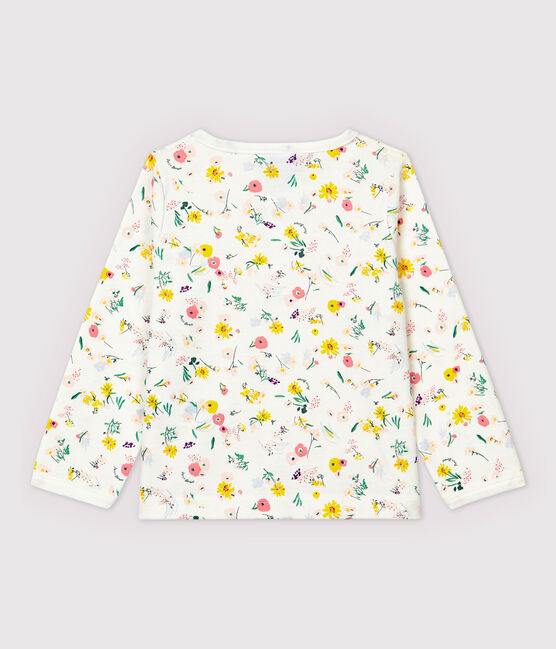 Cárdigan de algodón para bebé niña. blanco MARSHMALLOW/blanco MULTICO