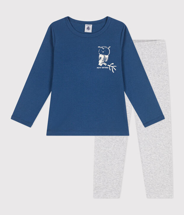 Pijama infantil de algod&oacute;n azul/multicolor