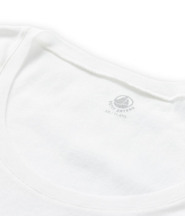 Camiseta de algod&oacute;n ligero para mujer blanco Lait