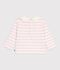 Marinera de algod&oacute;n con cuello beb&eacute; rosa/rosa