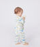 Pijama sin pies de algodón estampado para bebé blanco MARSHMALLOW/blanco MULTICO