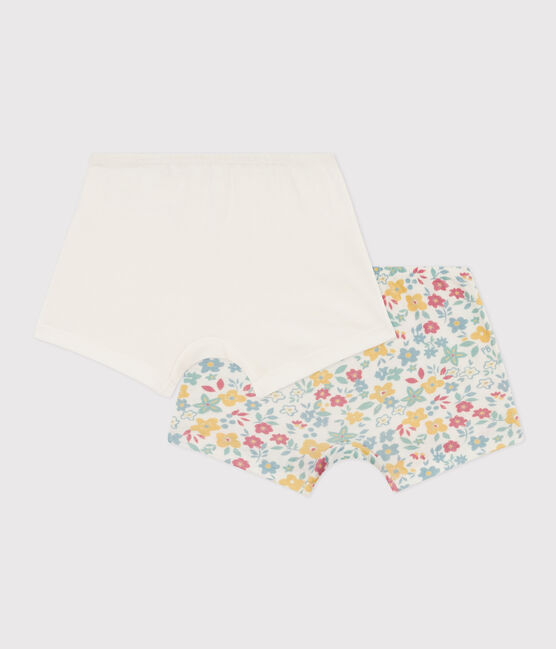 Juego de 2 culottes de algodón con flores para niña variante 1