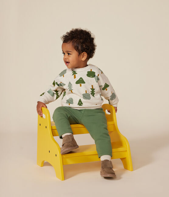 Sudadera de felpa para bebé beige MONTELIMAR/blanco MULTICO