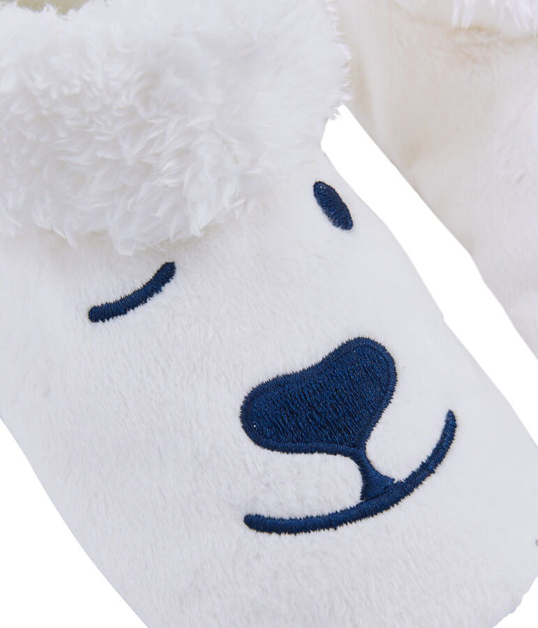 Patucos unisex de polar blanco