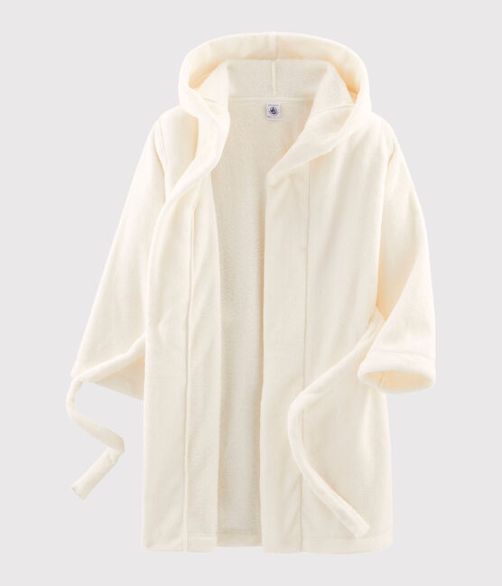 Bata de casa de polar para niño blanco MARSHMALLOW