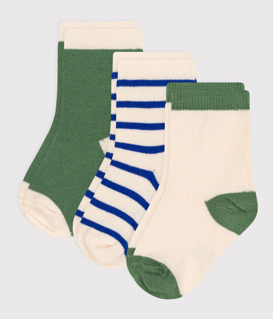 3 pares de calcetines de algodón a rayas para bebé variante 1