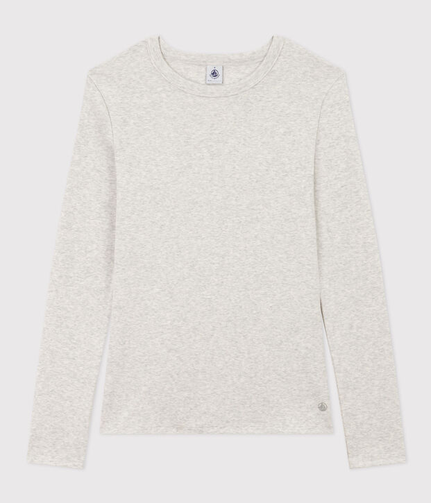 Camiseta L'ICONIQUE de algod&oacute;n con cuello redondo para mujer BELUGA CHINE