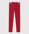 Jeggings de algodón de elastano de niña rojo TERKUIT