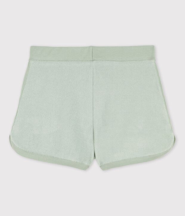 Shorts de rizo para ni&ntilde;a verde