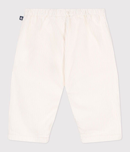 Pantalón de terciopelo liso para bebé crudo MILK