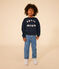 Sudadera infantil de muletón azul SMOKING