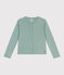 Cárdigan infantil de algodón liso verde PAUL